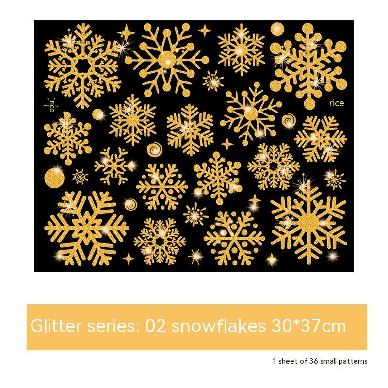 Glitter Decorative Wall Stickers Christmas Stickers