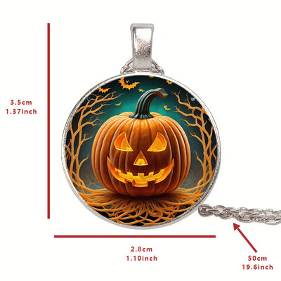 Pumpkin Ghost Bat Necklace – Spooky Chic Halloween Jewelry for Men & Women!