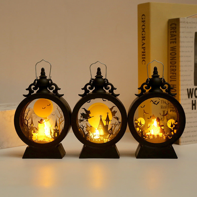 Vintage Halloween Lantern – Retro Candlelit Glow for Spooky Nights!