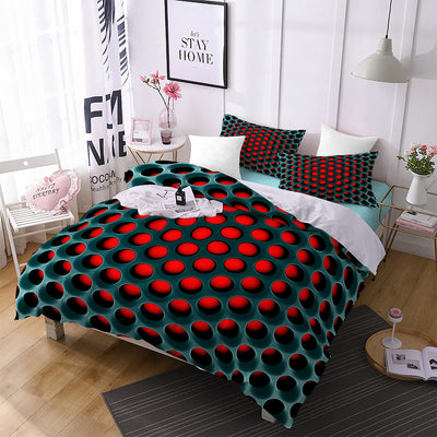 Home textile three-piece honeycomb duvet cover