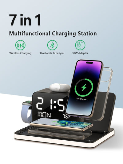 7-in-1 Charging Station & Night Light – Your All-in-One Tech Hub