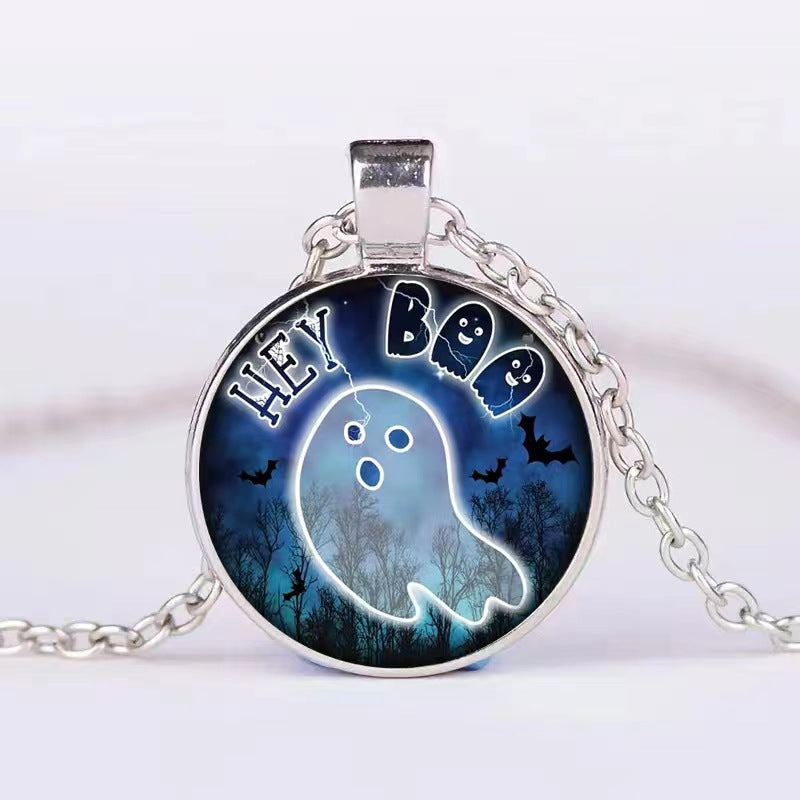 Pumpkin Ghost Bat Necklace – Spooky Chic Halloween Jewelry for Men & Women!