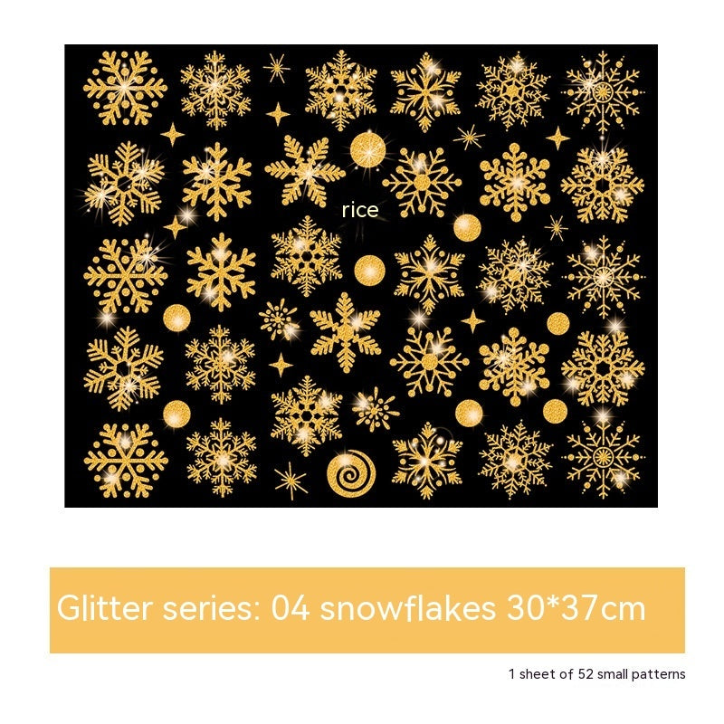 Glitter Decorative Wall Stickers Christmas Stickers