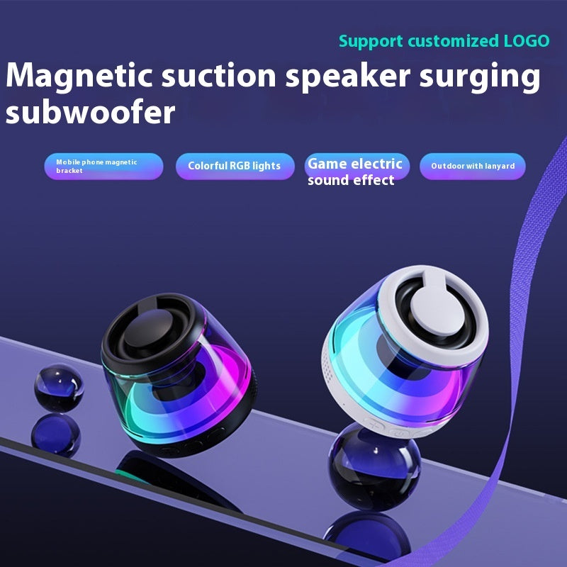 Portable Wireless Sound Ambience Light Bluetooth Magnetic Mini Speaker