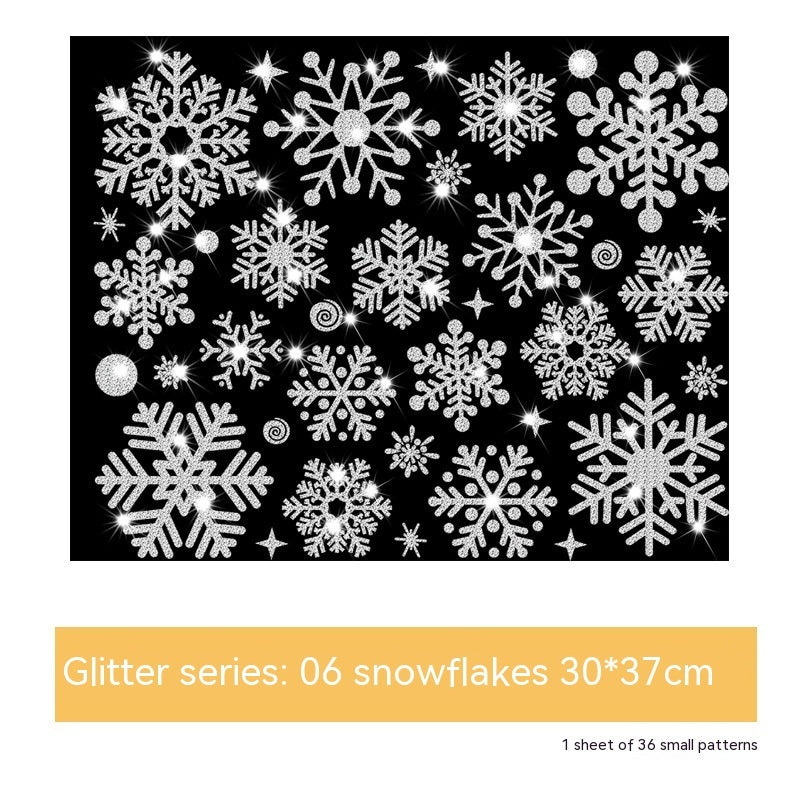 Glitter Decorative Wall Stickers Christmas Stickers