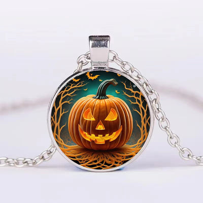 Pumpkin Ghost Bat Necklace – Spooky Chic Halloween Jewelry for Men & Women!