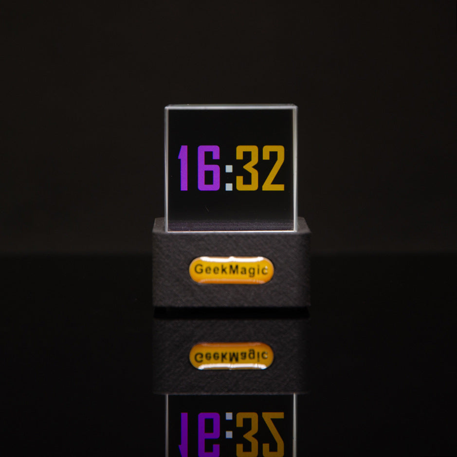 Trendy Mini WiFi Weather Clock - Stylish Transparent Display