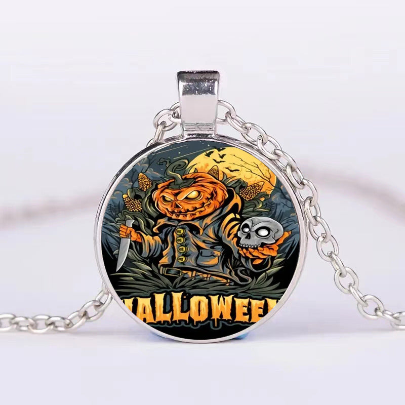 Pumpkin Ghost Bat Necklace – Spooky Chic Halloween Jewelry for Men & Women!